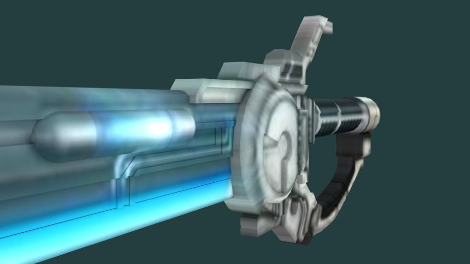 SciFi Futuristic Blade Low-poly 3D model_4