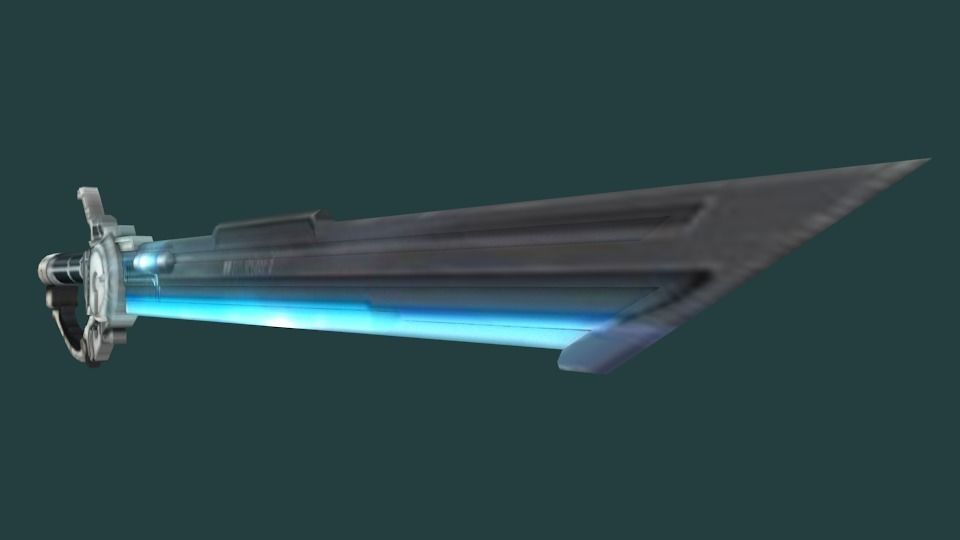 SciFi Futuristic Blade Low-poly 3D model_1