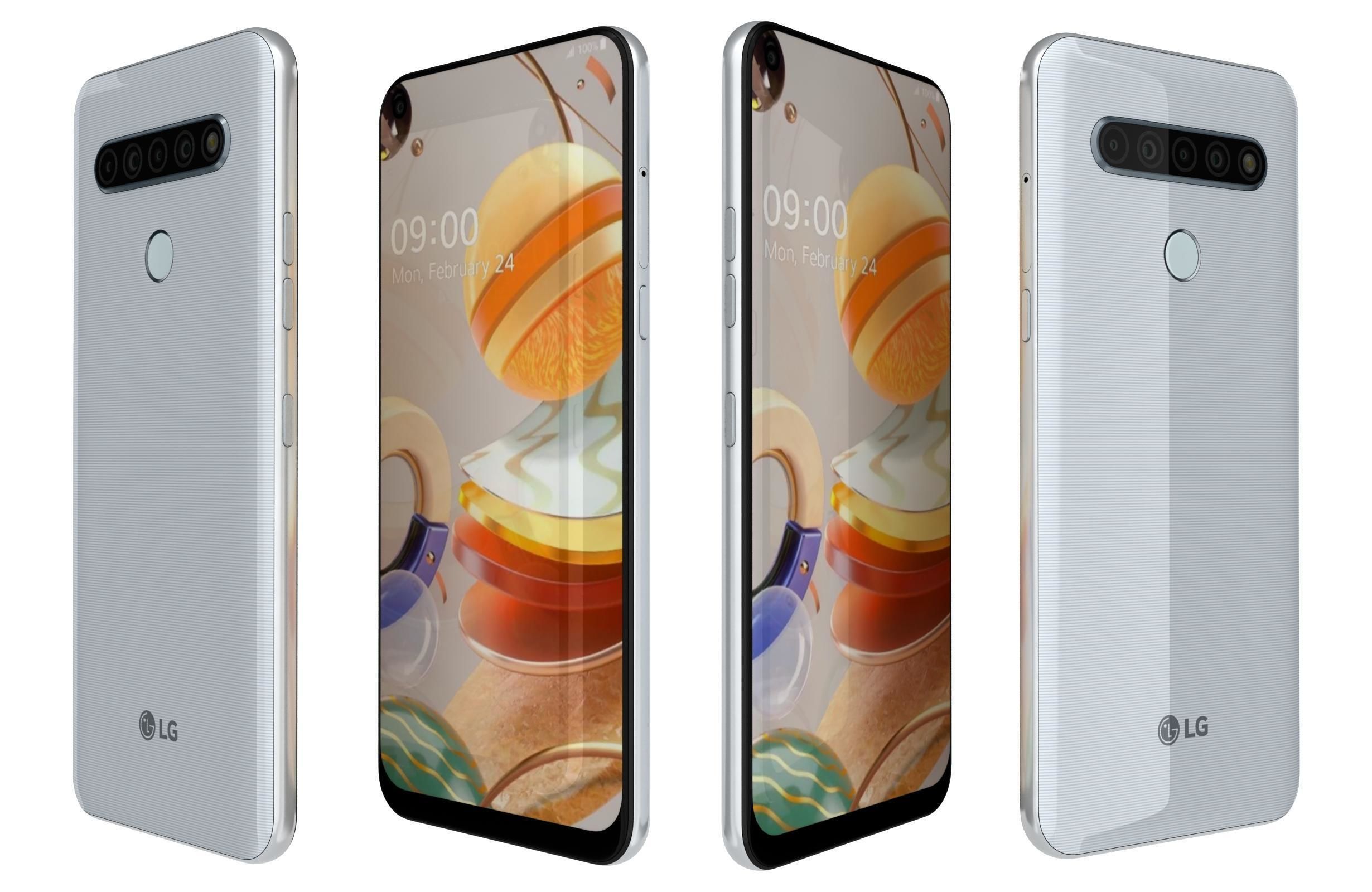 LG K61 Blue And White 3D model_8