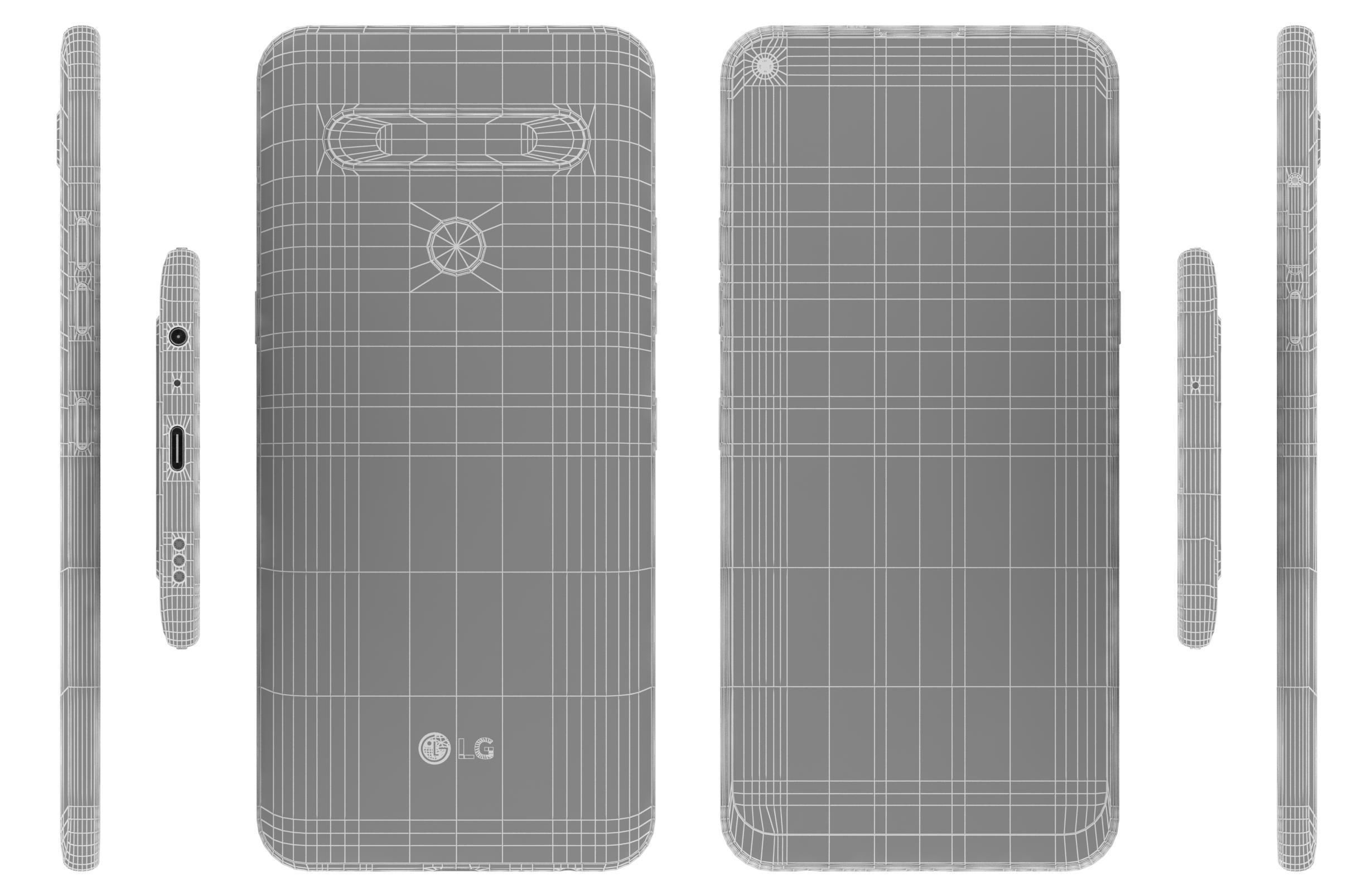 LG K61 Blue And White 3D model_29