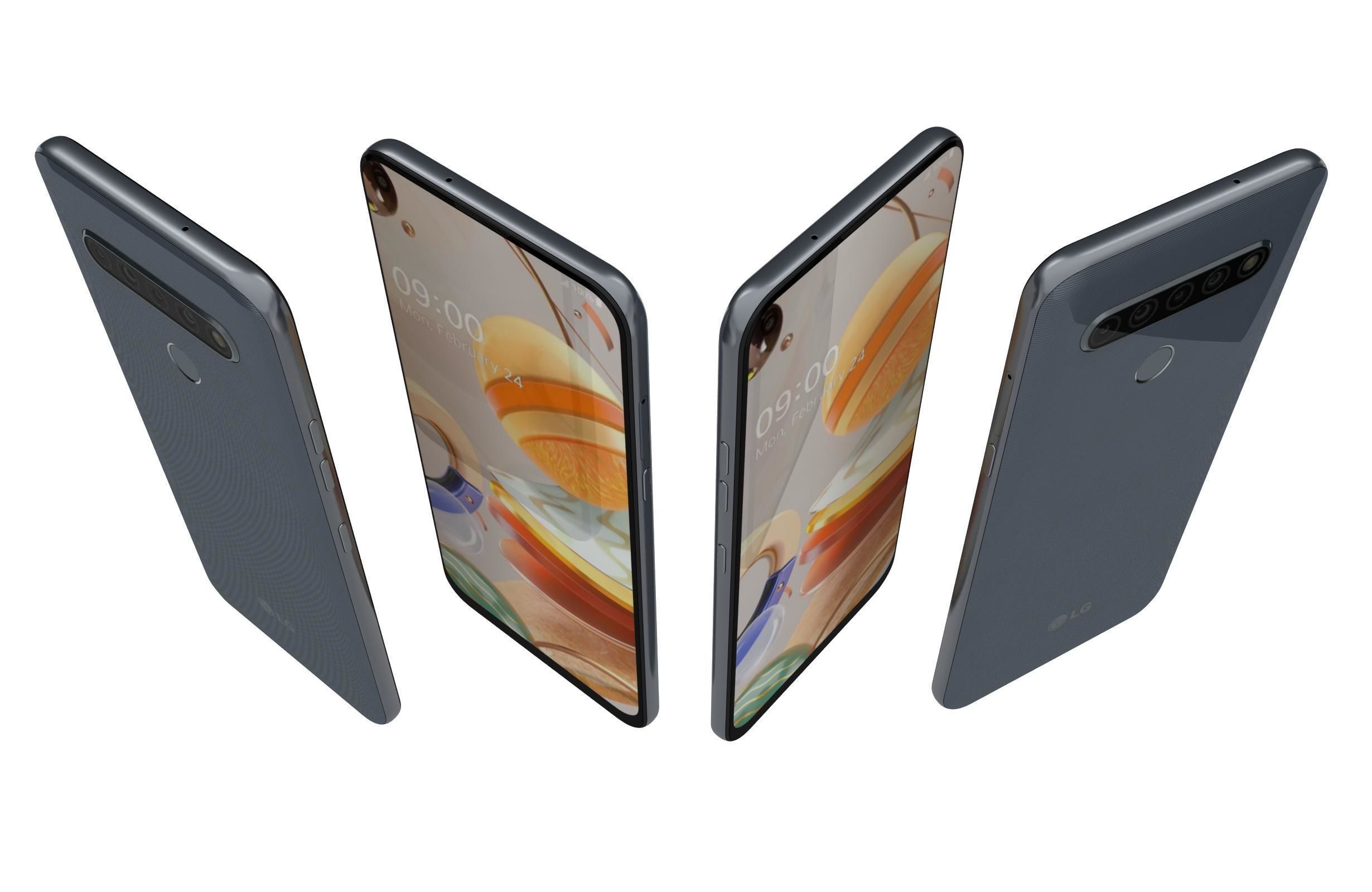 LG K61 Blue And White 3D model_13