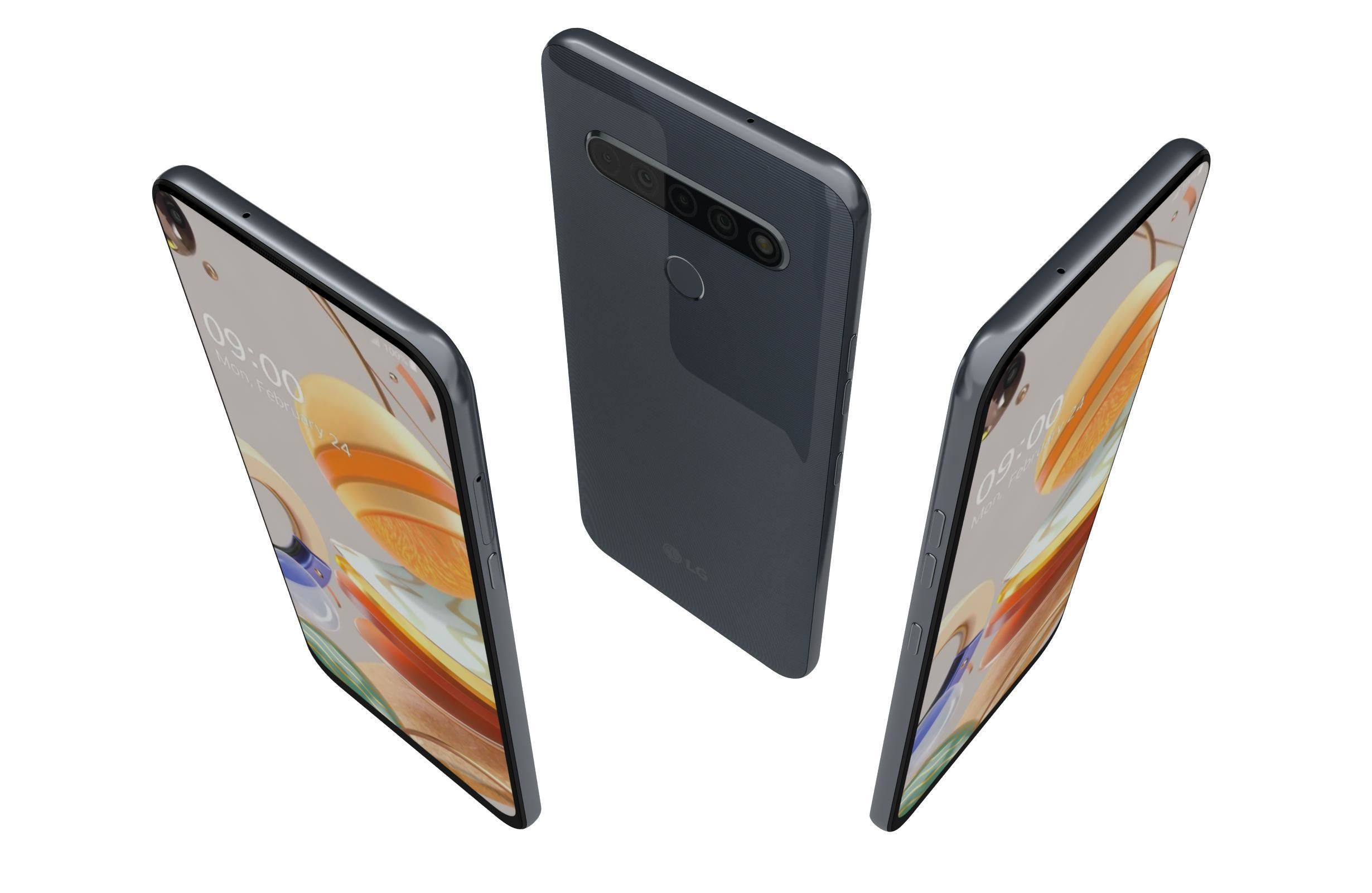 LG K61 Blue And White 3D model_7