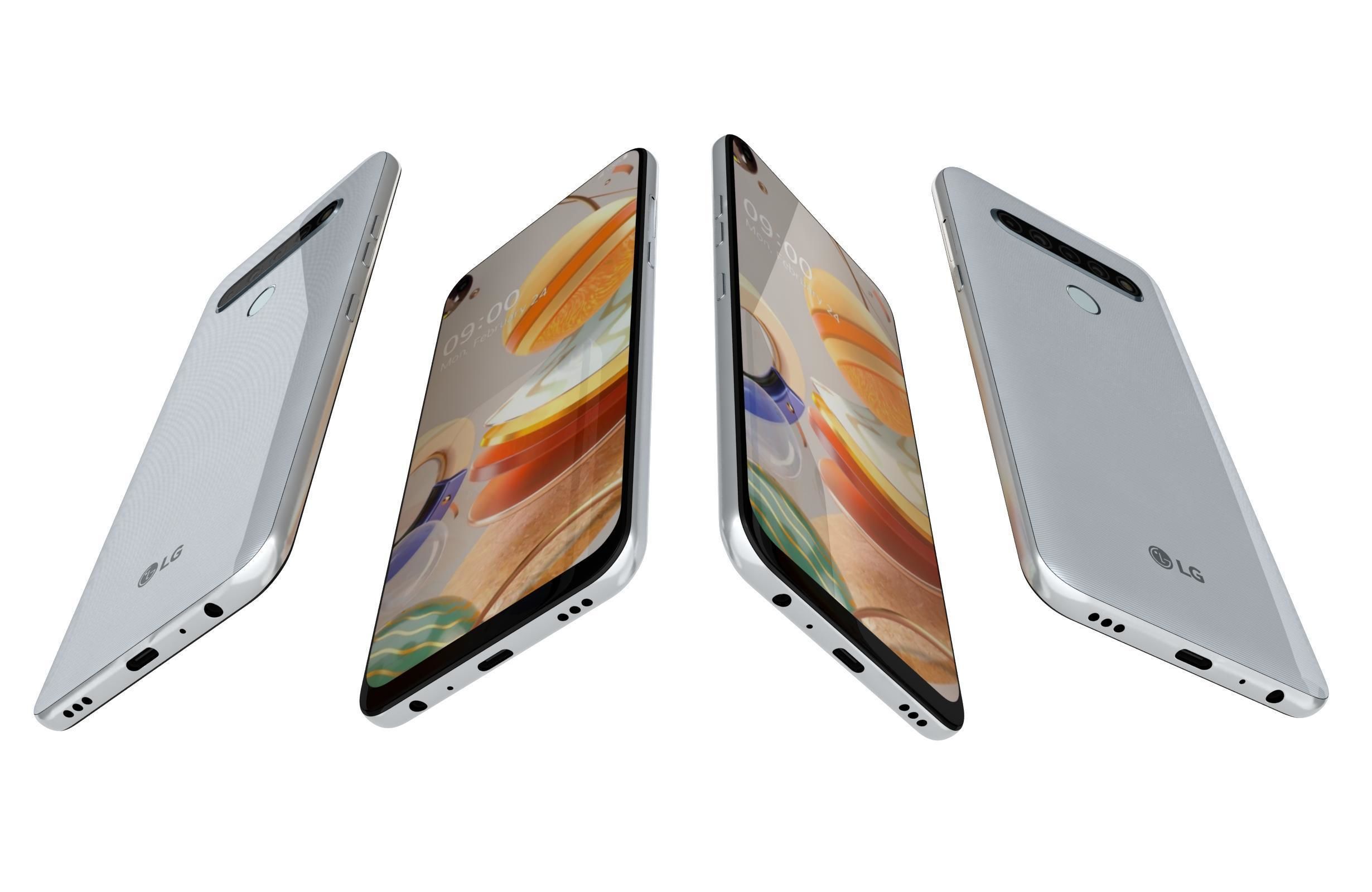 LG K61 Blue And White 3D model_14