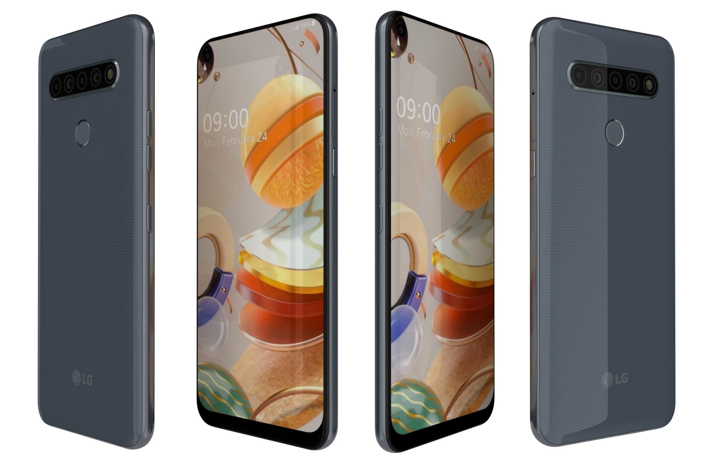 LG K61 Blue And White 3D model_10