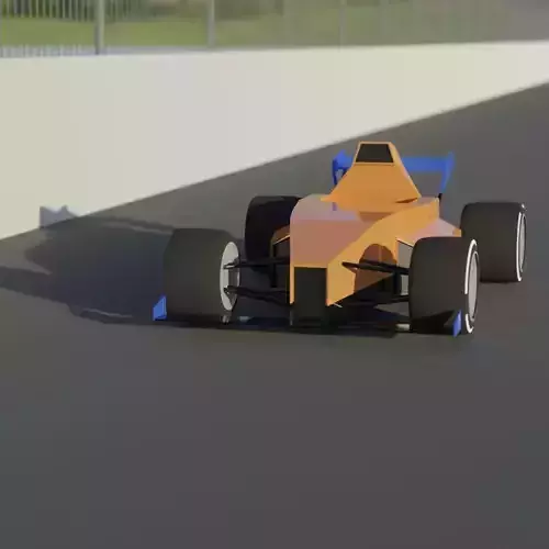 Low Poly Formula 1 Car Low-poly 3D model