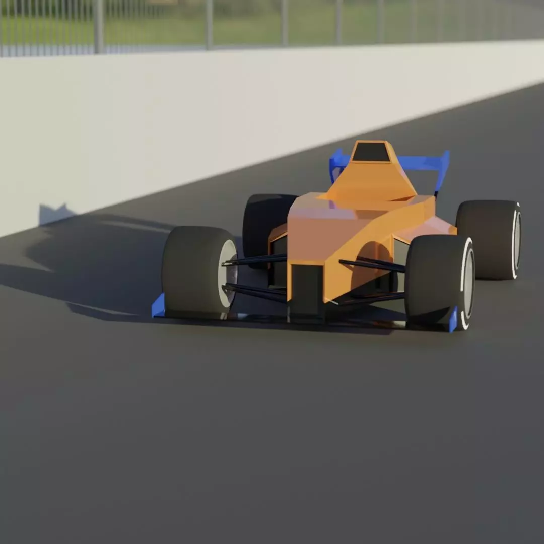 Low Poly Formula 1 Car Low-poly 3D model