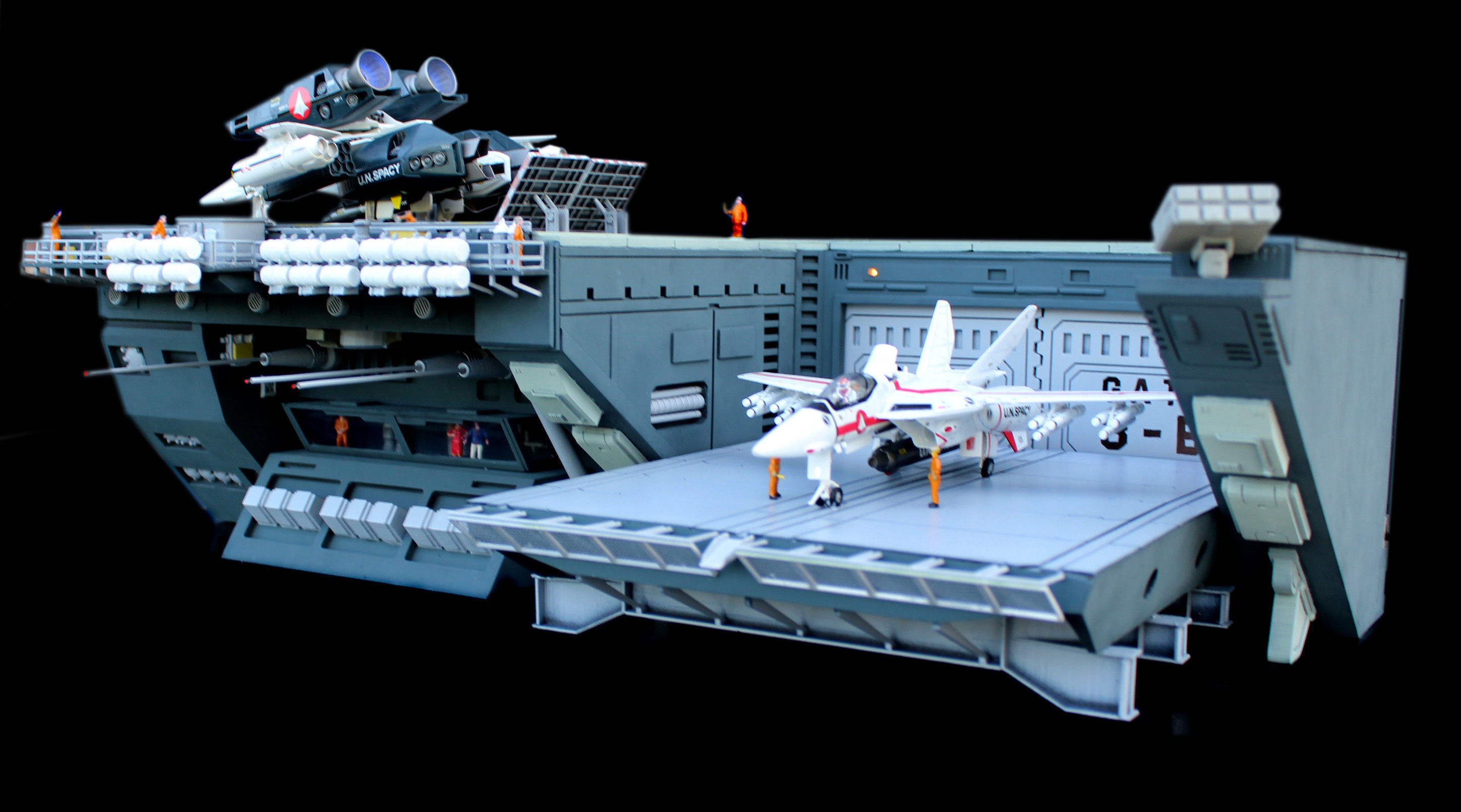 Set3 - Macross SDF1 Prometheus Hangar elevator-left Flight Deck 3D print model_3
