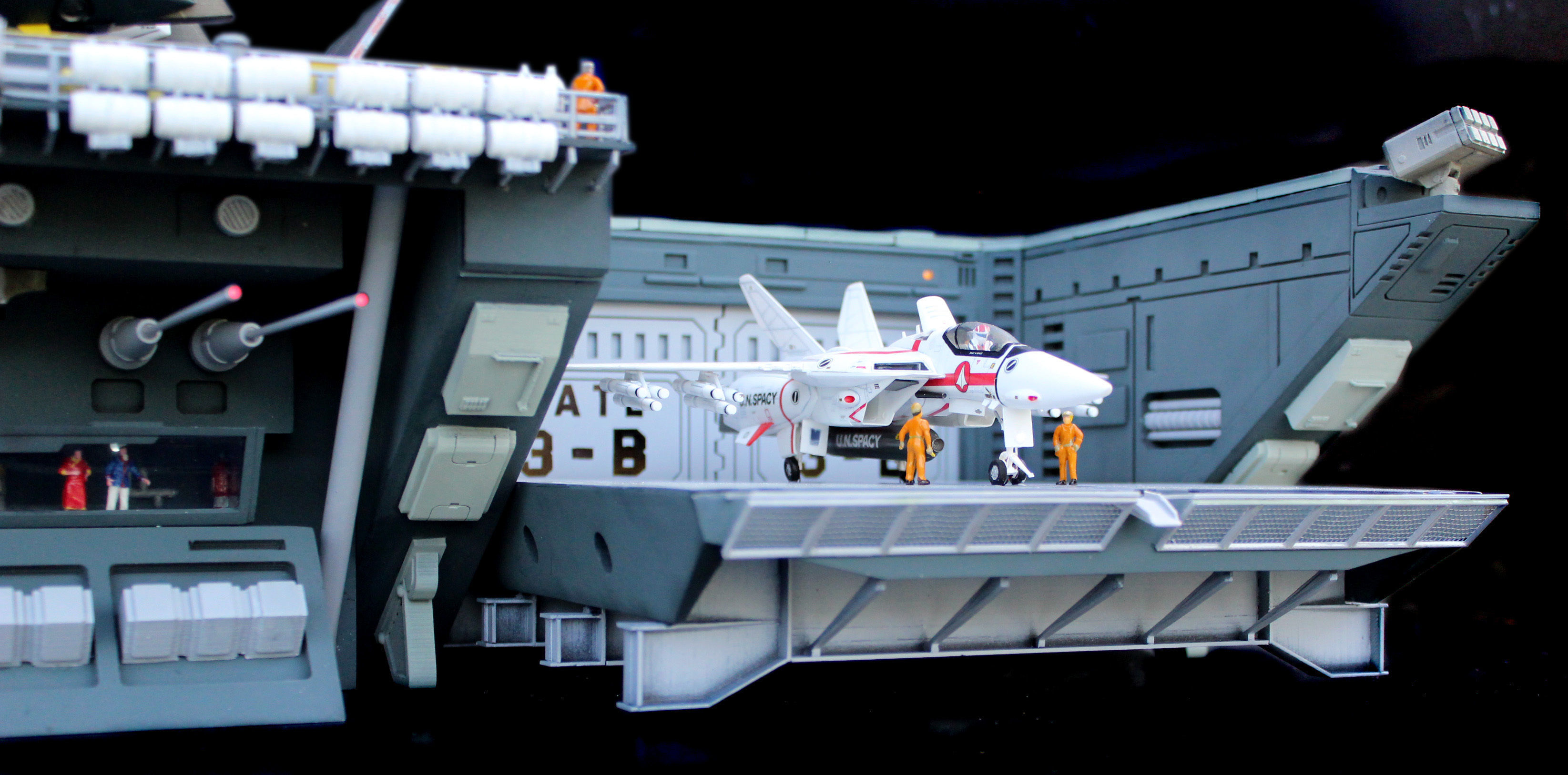 Set3 - Macross SDF1 Prometheus Hangar elevator-left Flight Deck 3D print model_19