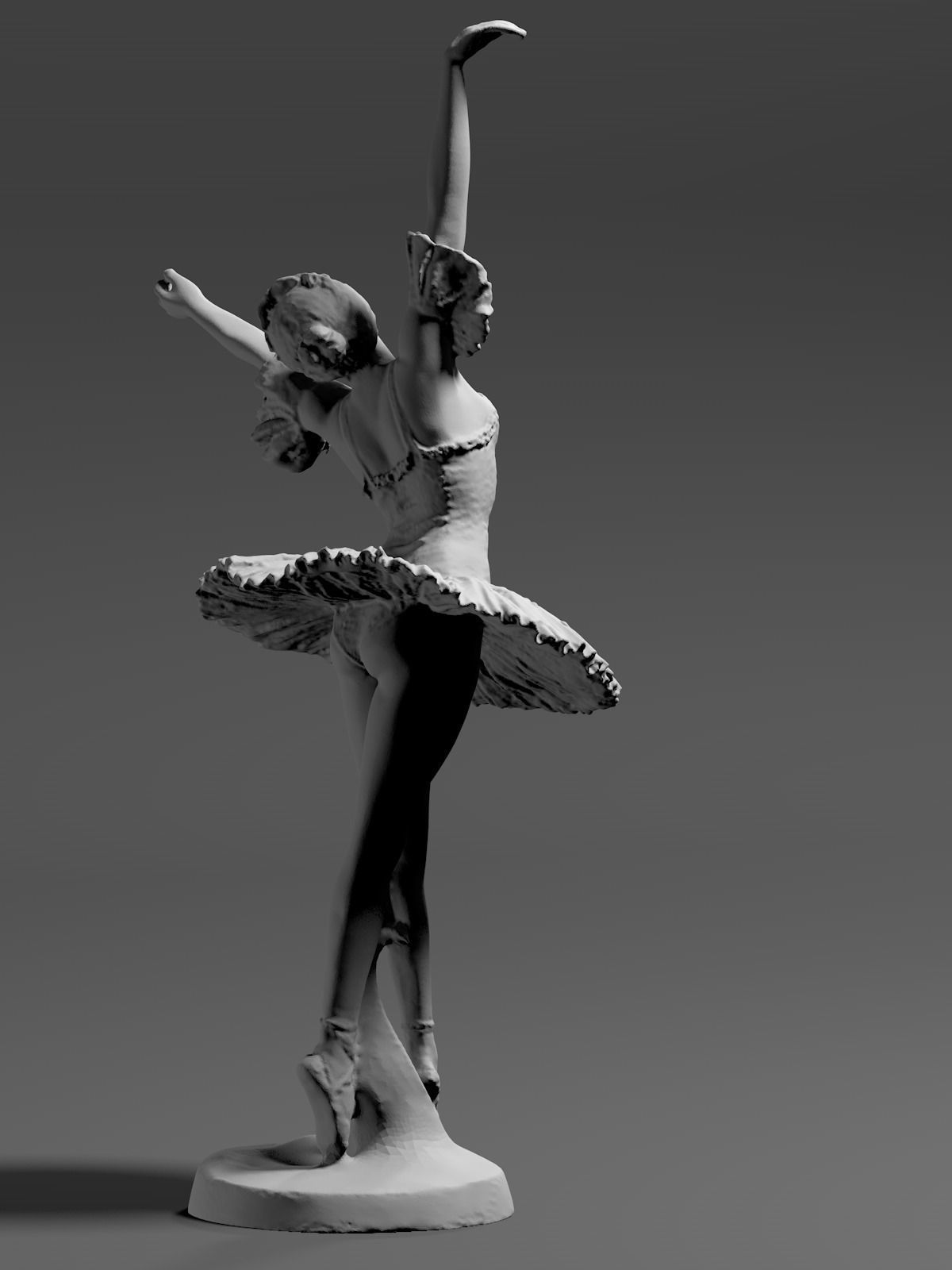 Female ballet dancer 3D print model_1