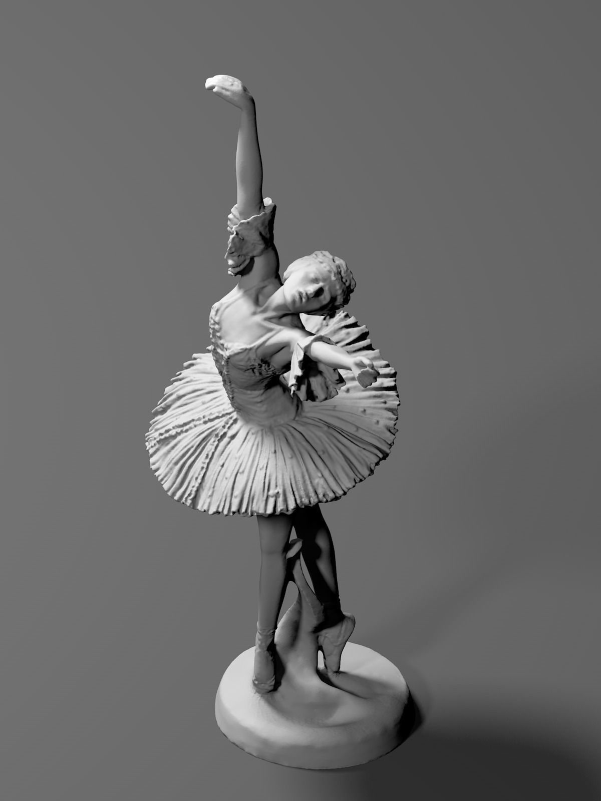 Female ballet dancer 3D print model_2