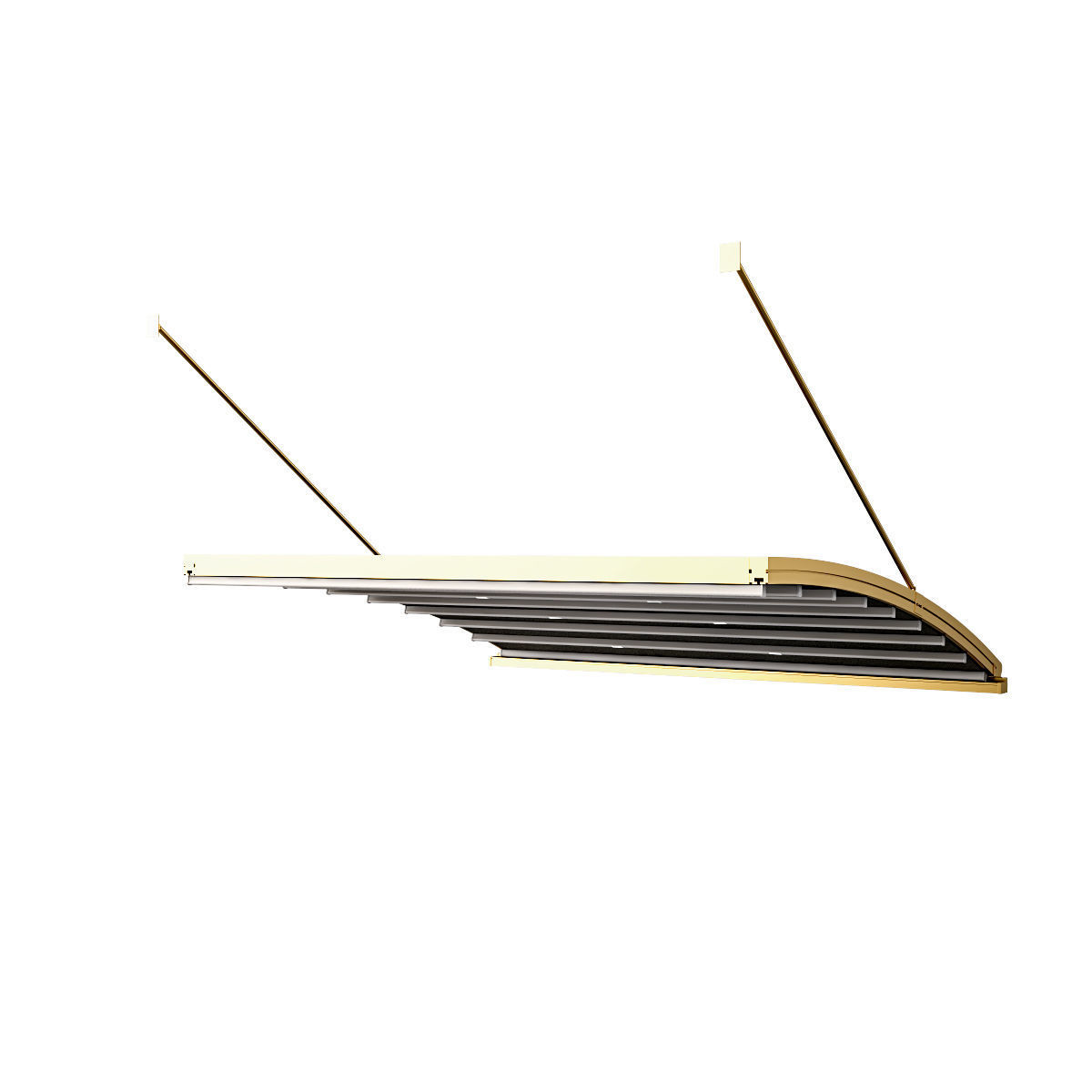 Motorized Pergola 6 brass furniture matte 3D model_20