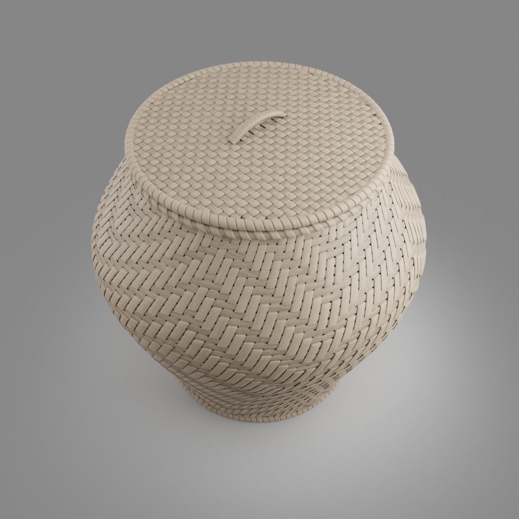 Woven basket 2 with lid 3D model_3