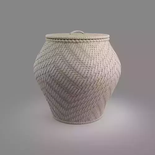 Woven basket 2 with lid