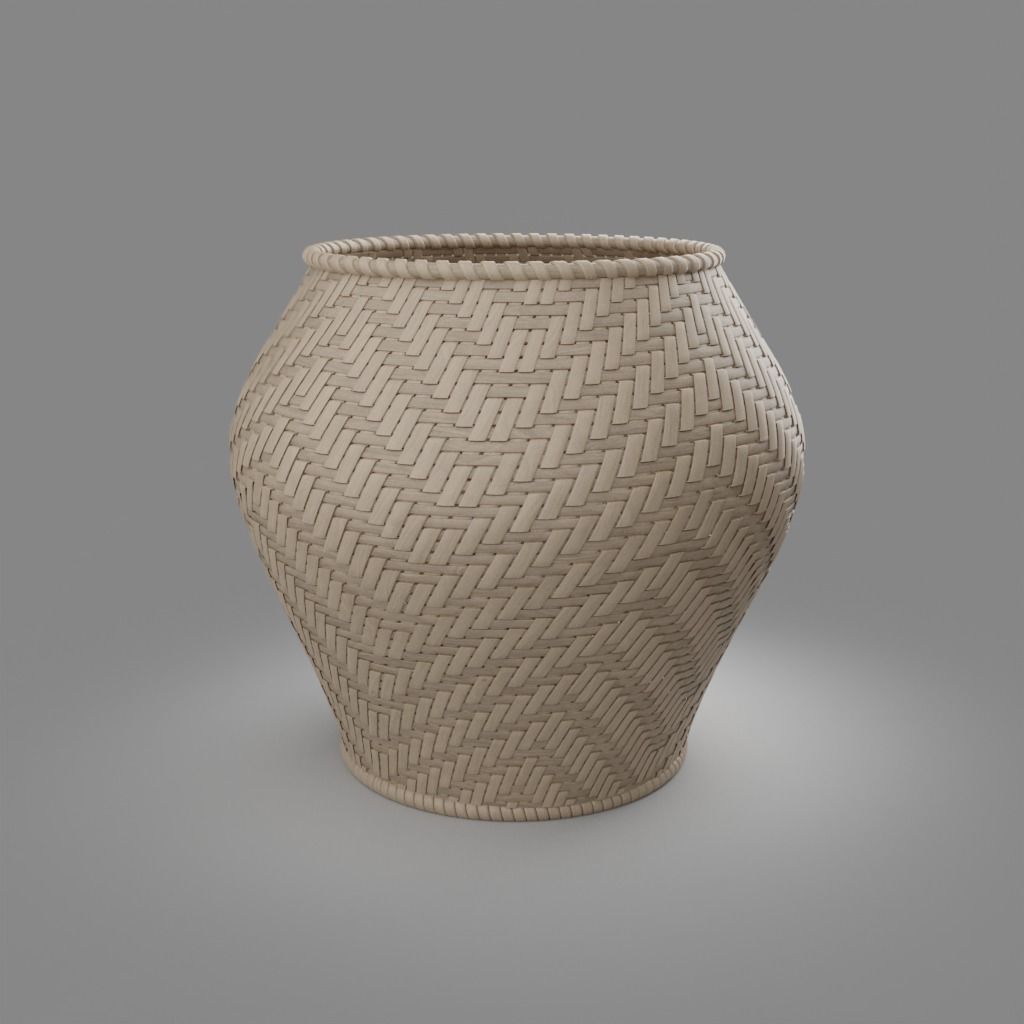 Woven basket 2 with lid 3D model_9