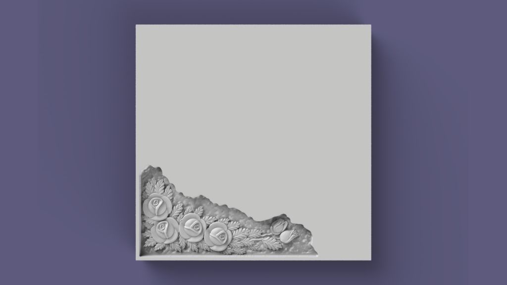 Memorial tombstone 3D print model_7