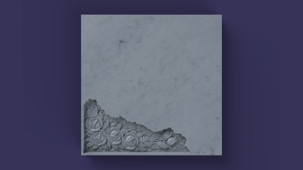 Memorial tombstone 3D print model_5