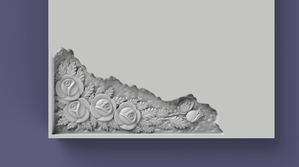 Memorial tombstone 3D print model_1