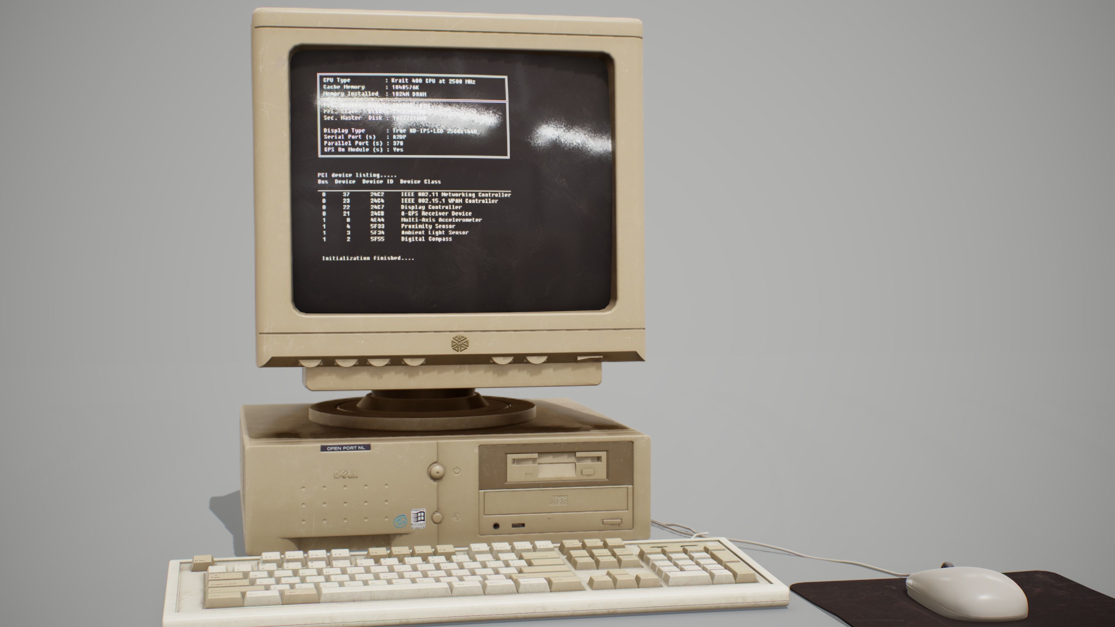 90s Pc Desktop style 02 Low-poly 3D model_2