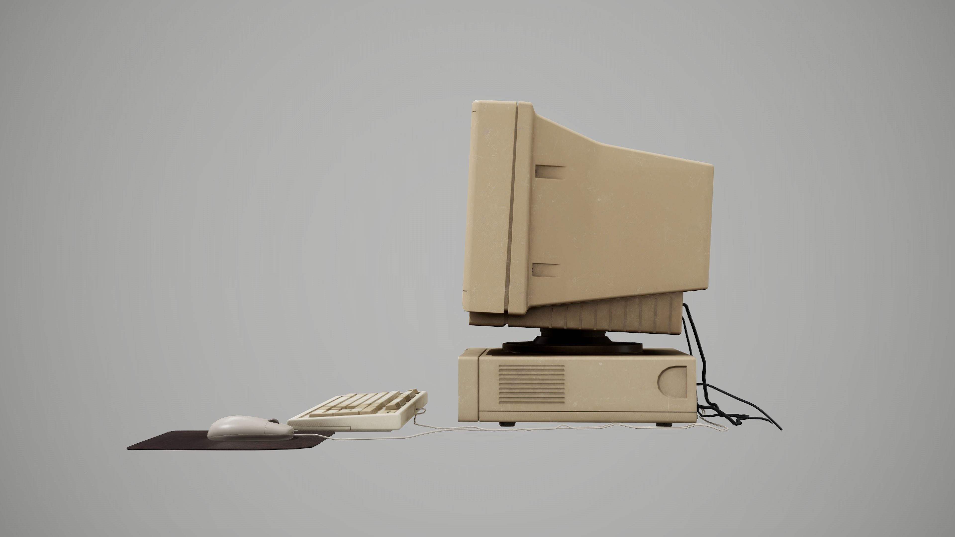 90s Pc Desktop style 02 Low-poly 3D model_10