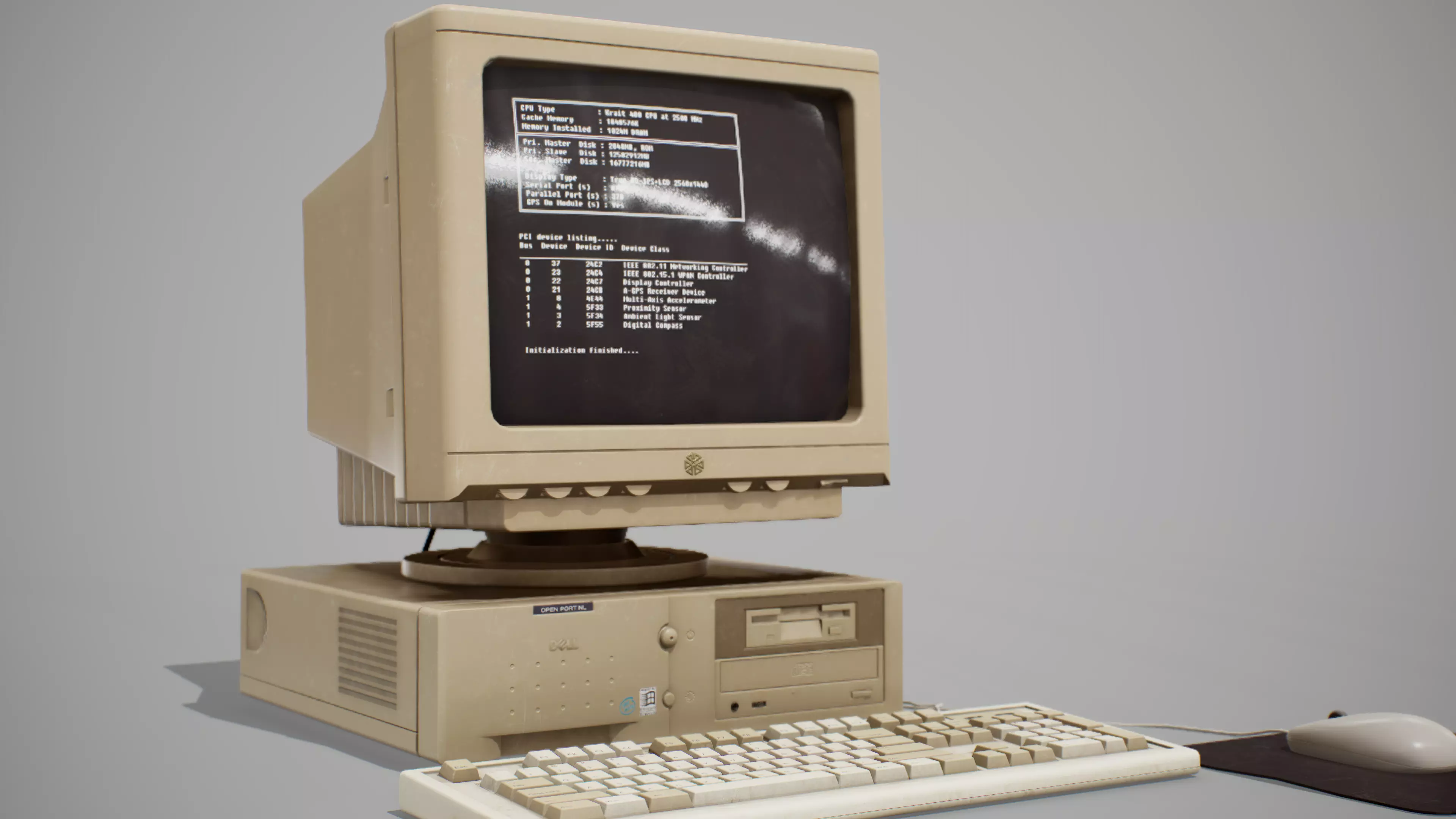 90s Pc Desktop style 02 Low-poly 3D model_0