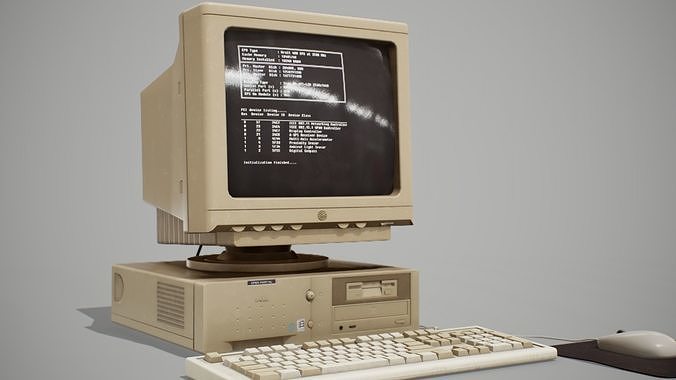 90s Pc Desktop style 02 Low-poly 3D model