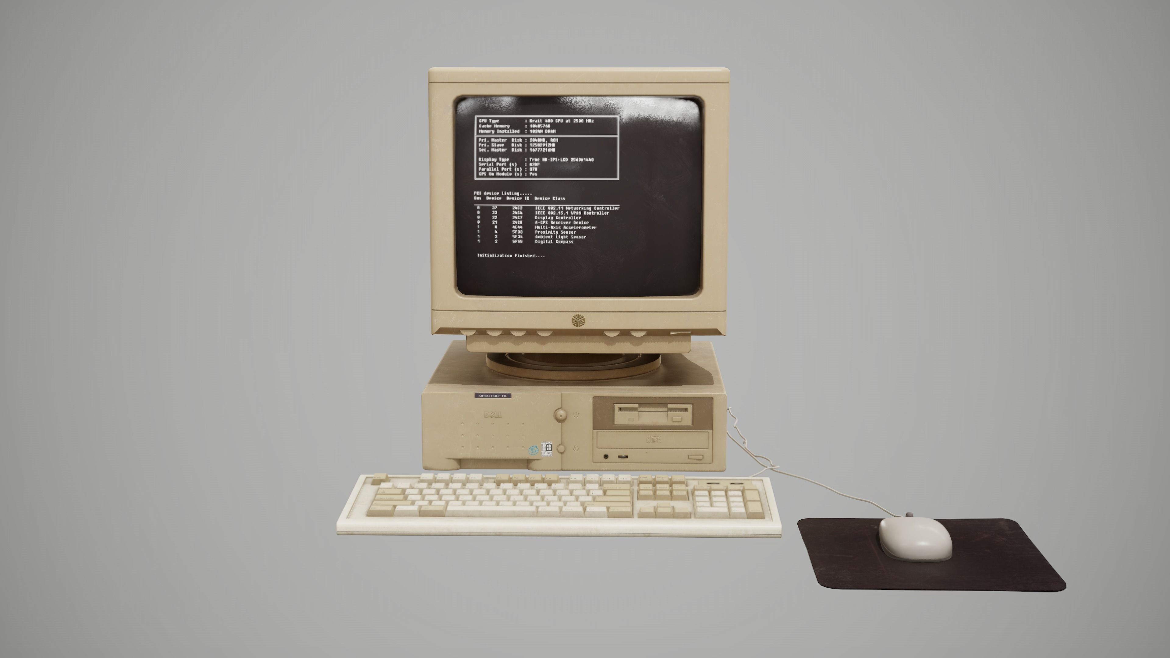 90s Pc Desktop style 02 Low-poly 3D model_4