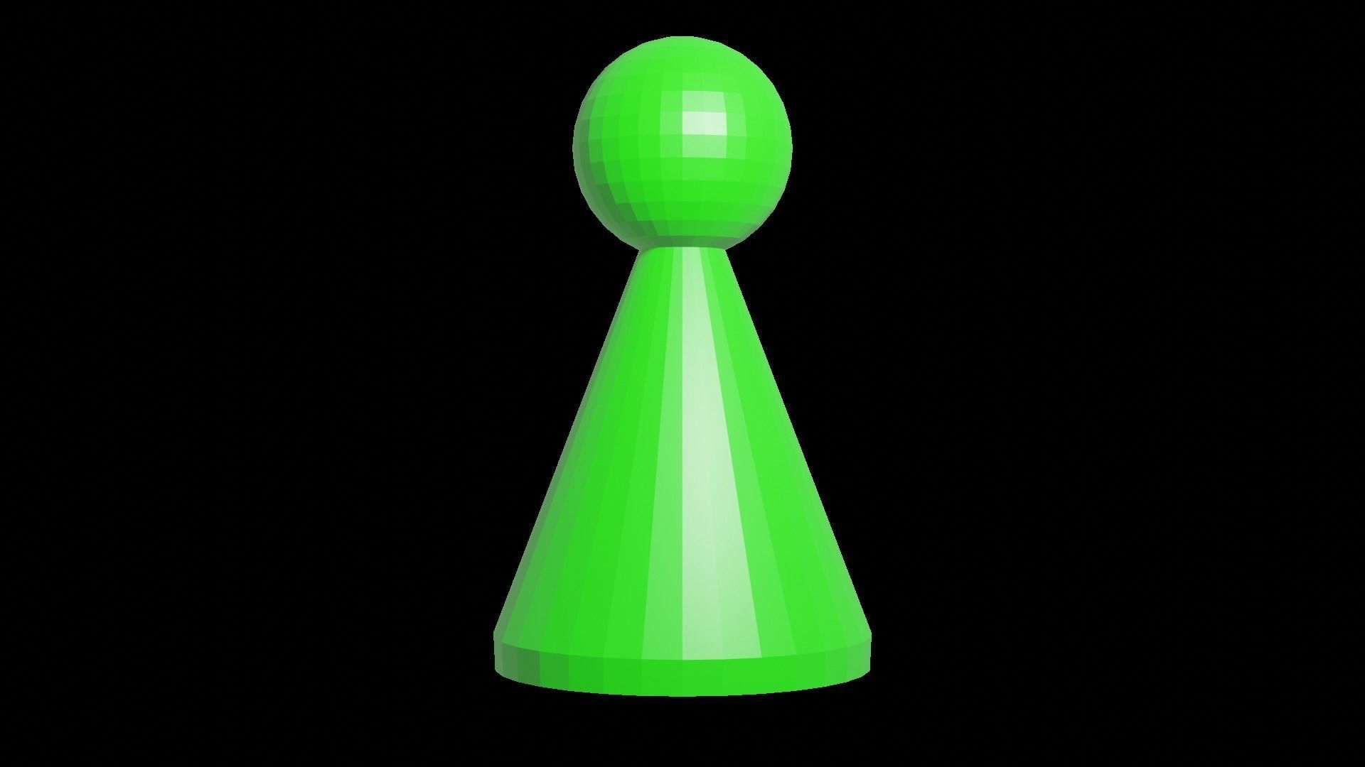 Traditional Board Game Marker Low-poly 3D model_3