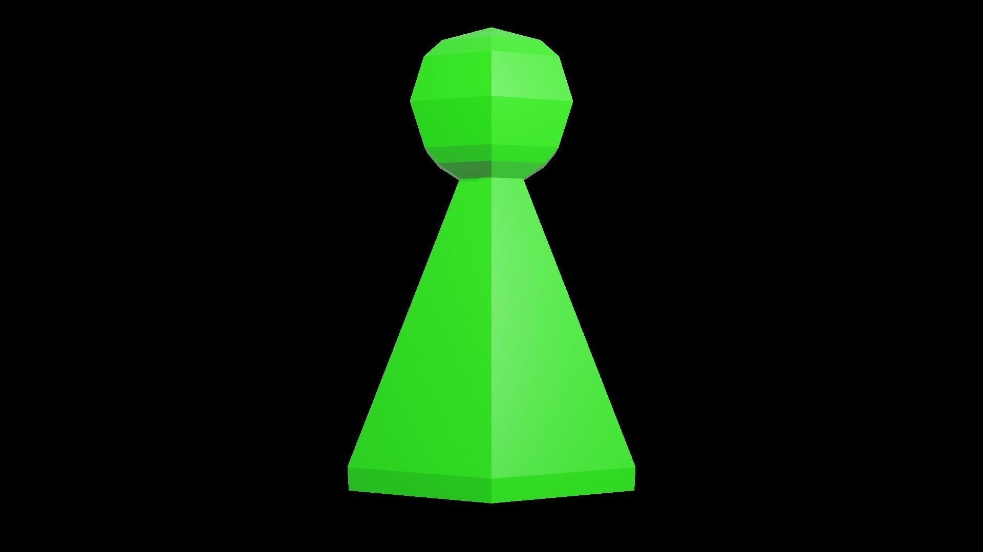 Traditional Board Game Marker Low-poly 3D model_4