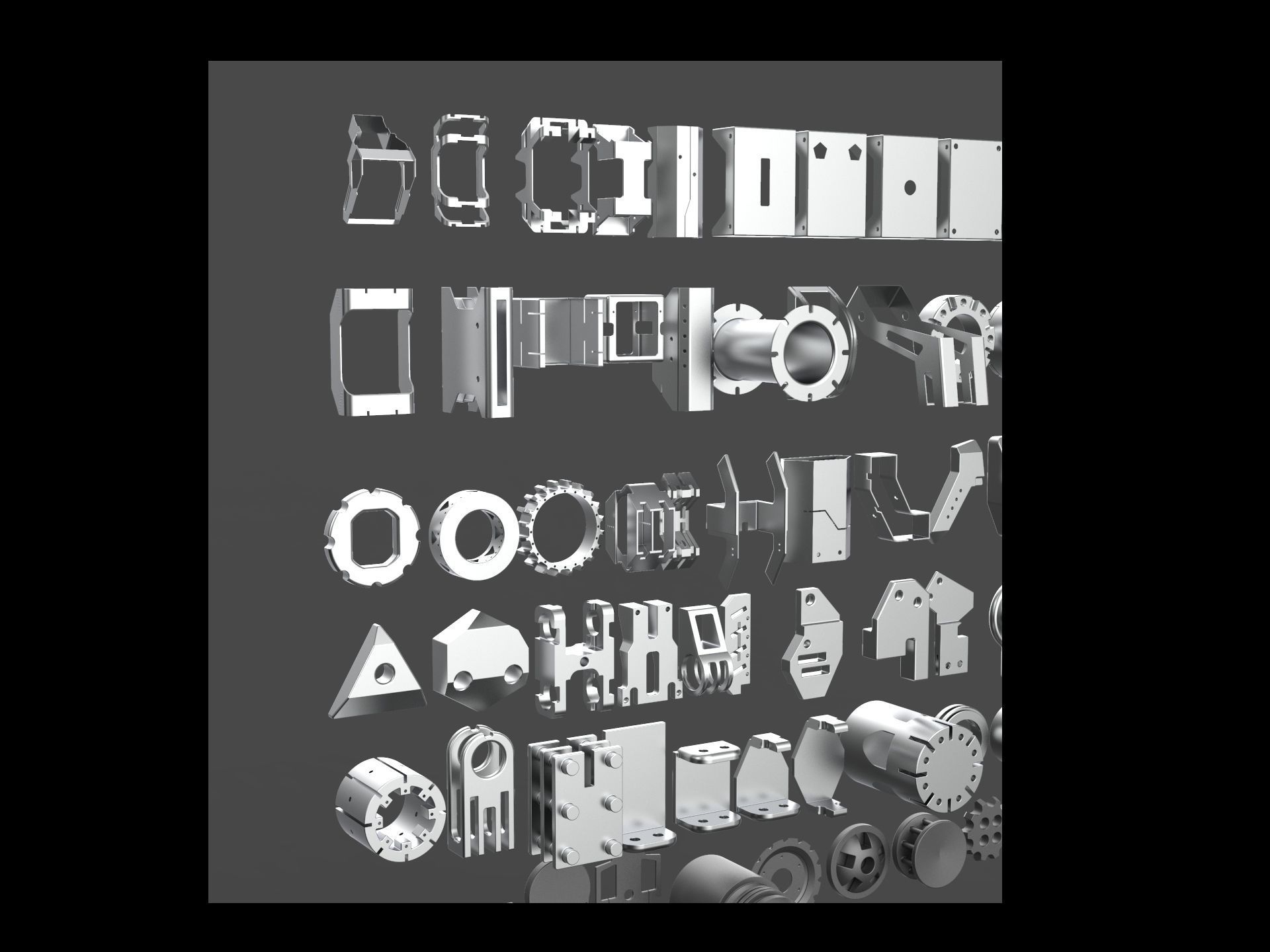 Kitbash hard surface big pack automatic 3D model_5