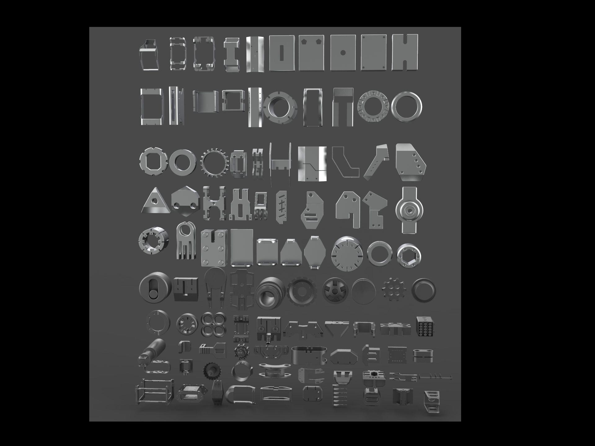 Kitbash hard surface big pack automatic 3D model_2
