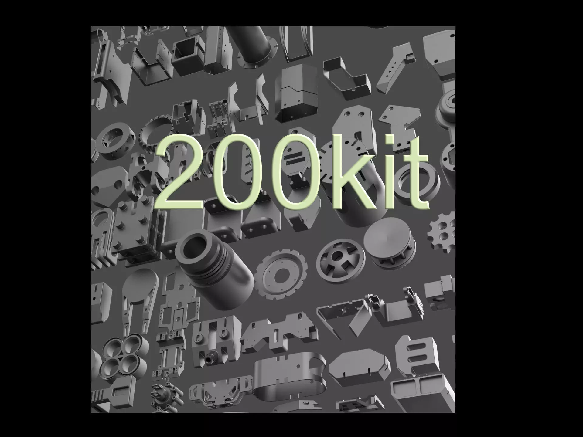 Kitbash hard surface big pack automatic 3D model_0