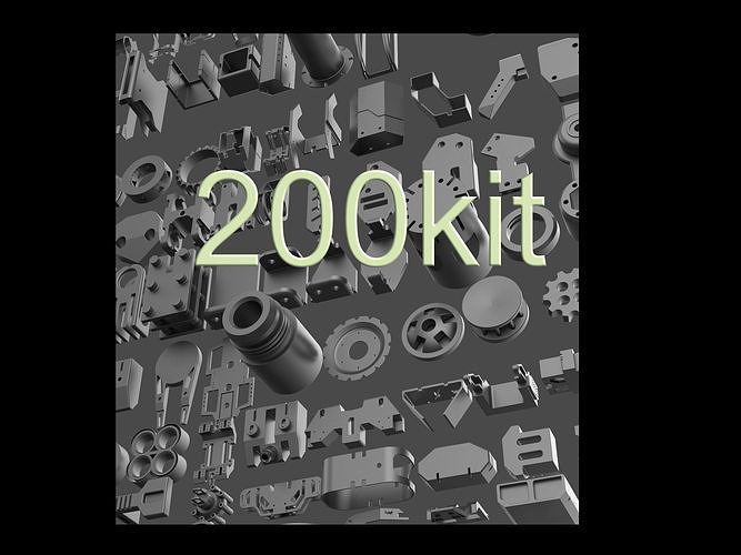 Kitbash hard surface big pack automatic 3D model