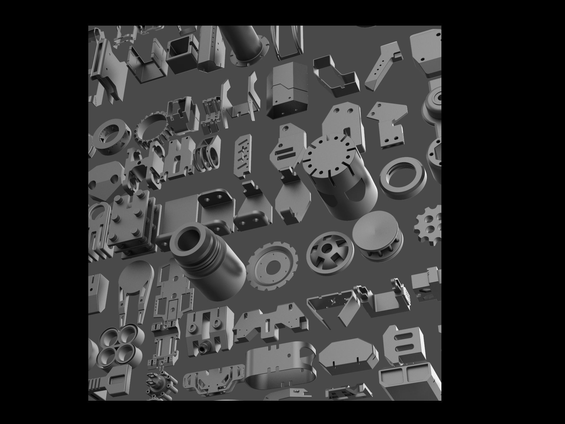 Kitbash hard surface big pack automatic 3D model_1