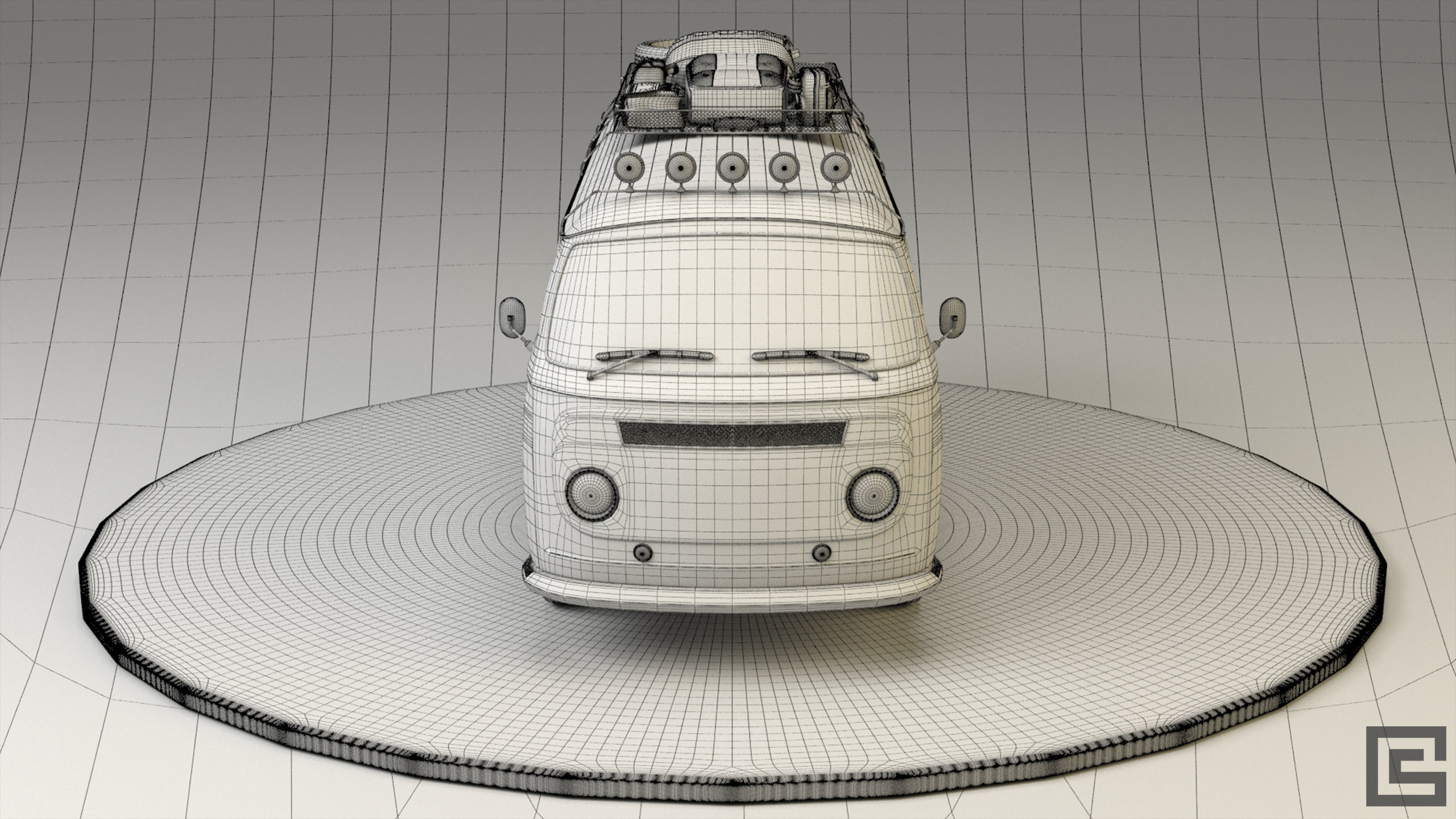 Volkswagen VW T2 3D model_18