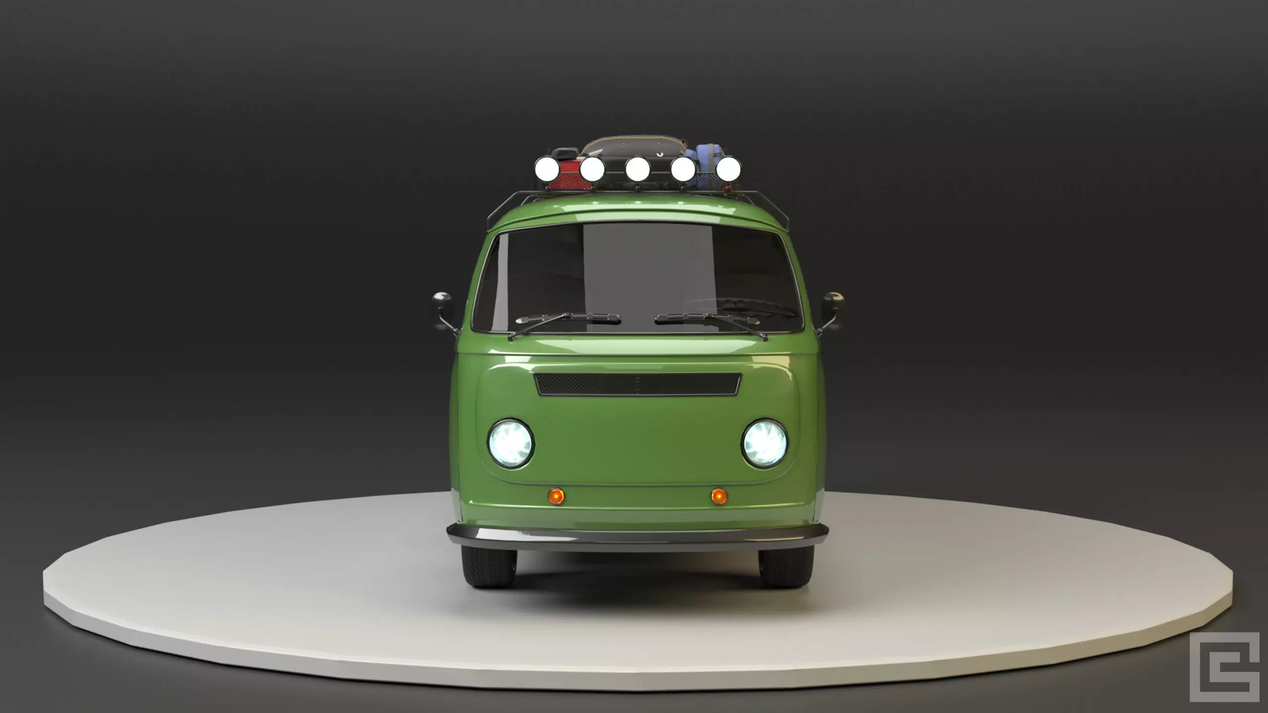 Volkswagen VW T2 3D model_0