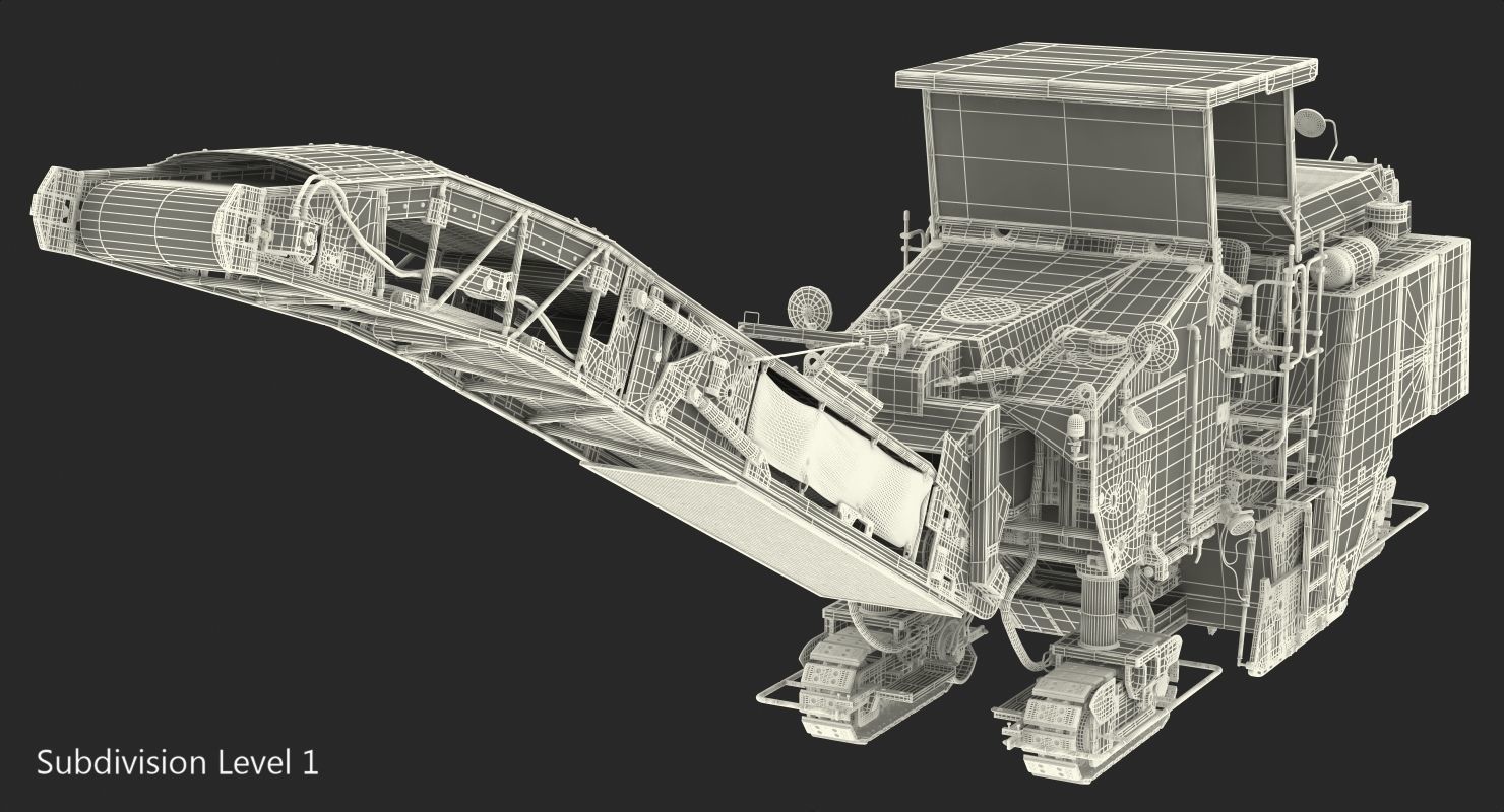 Asphalt Milling Machine Wirtgen W2000 Clean 3D model_18