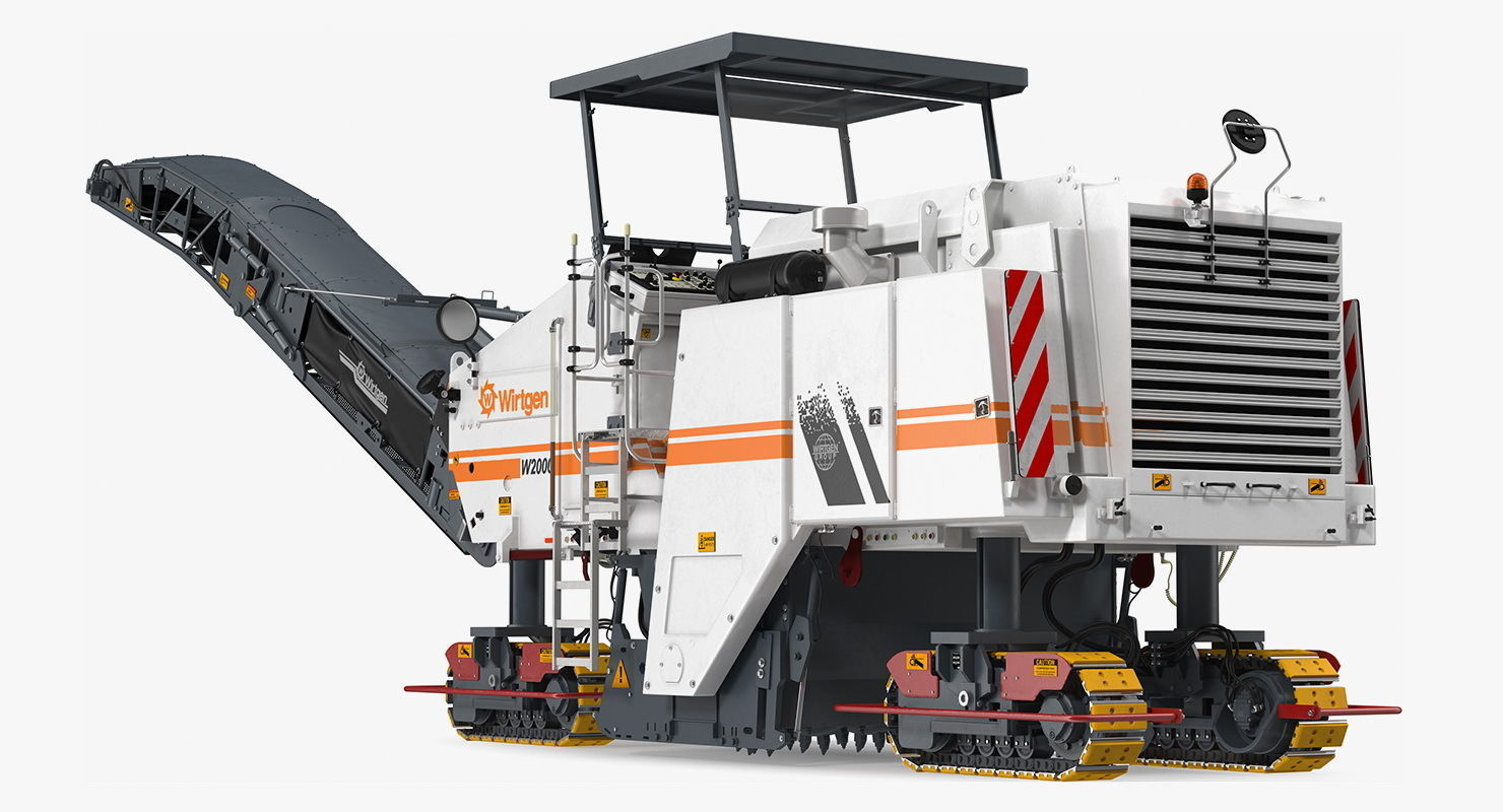 Asphalt Milling Machine Wirtgen W2000 Clean 3D model_4