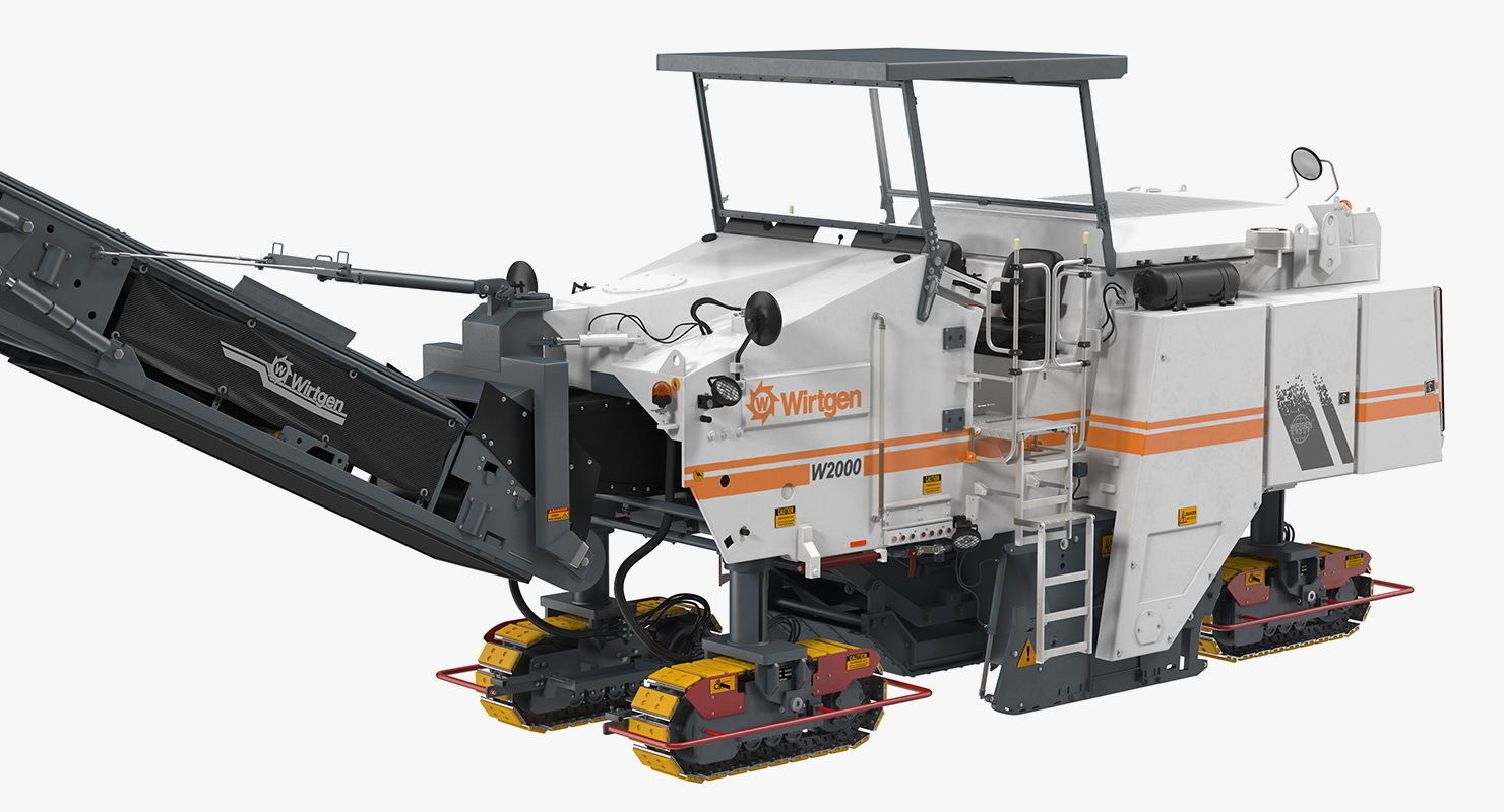 Asphalt Milling Machine Wirtgen W2000 Clean 3D model_6
