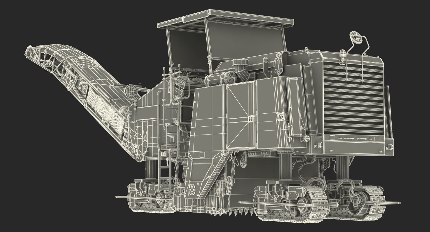 Asphalt Milling Machine Wirtgen W2000 Clean 3D model_24