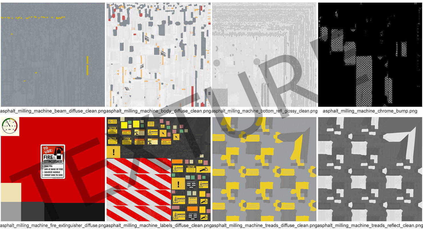Asphalt Milling Machine Wirtgen W2000 Clean 3D model_20