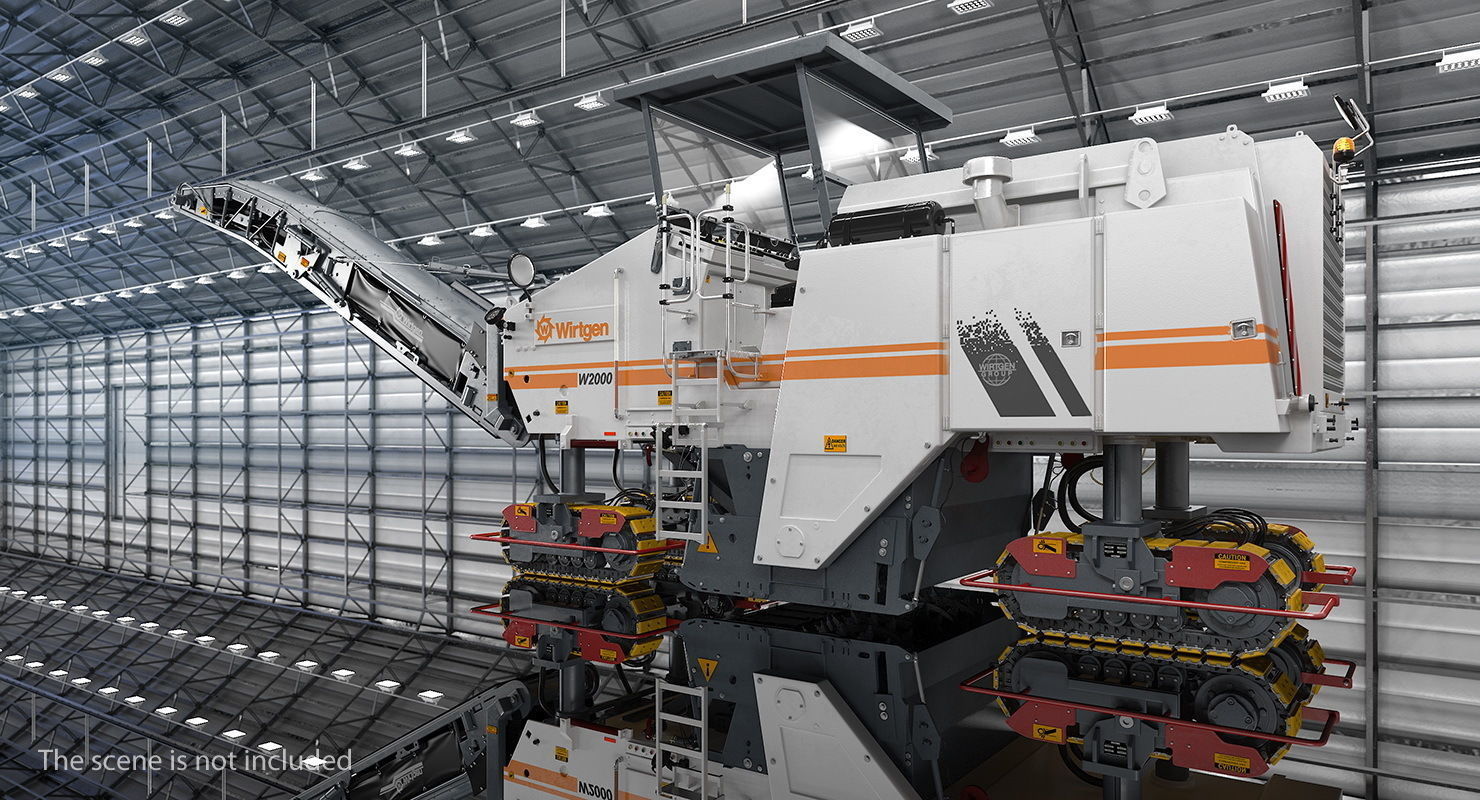 Asphalt Milling Machine Wirtgen W2000 Clean 3D model_1