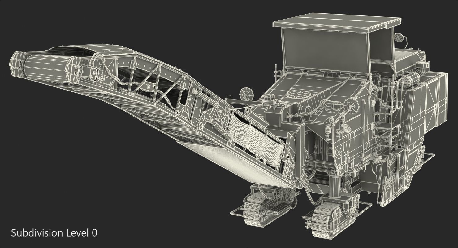 Asphalt Milling Machine Wirtgen W2000 Clean 3D model_17
