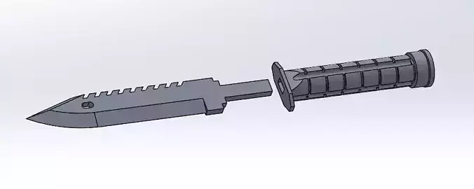 M9 style suvival knife 3d printing modeling