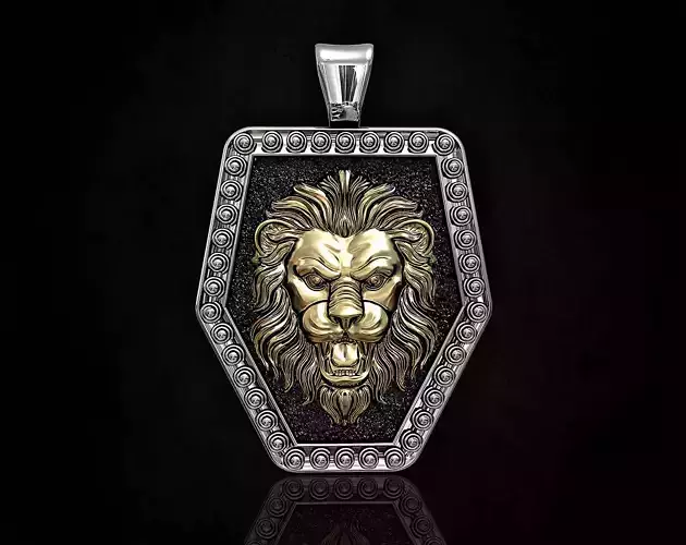 Lion face pendant