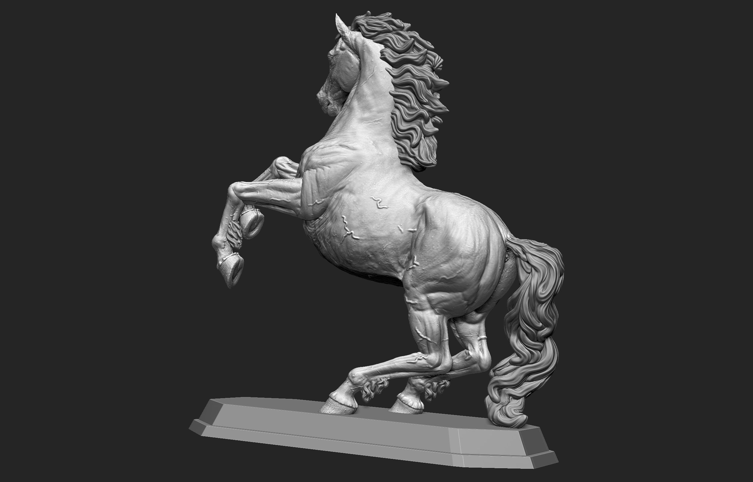 Horse print ready Stand Pose 3D print model_12