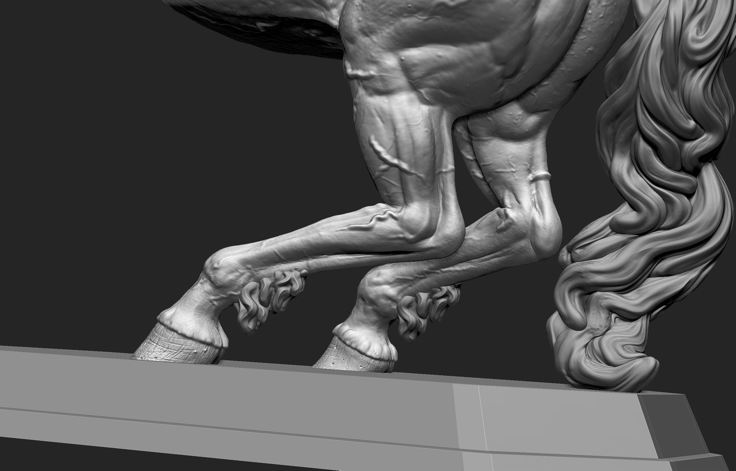 Horse print ready Stand Pose 3D print model_11