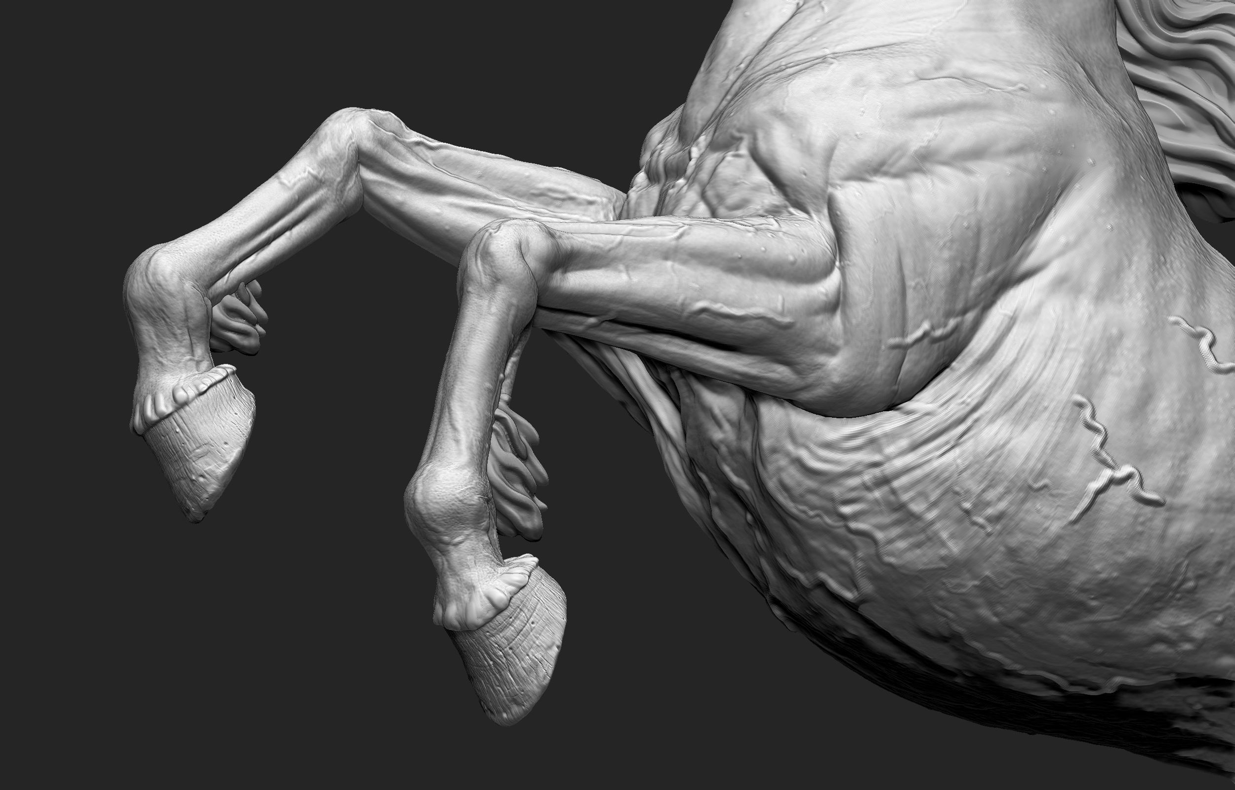 Horse print ready Stand Pose 3D print model_9