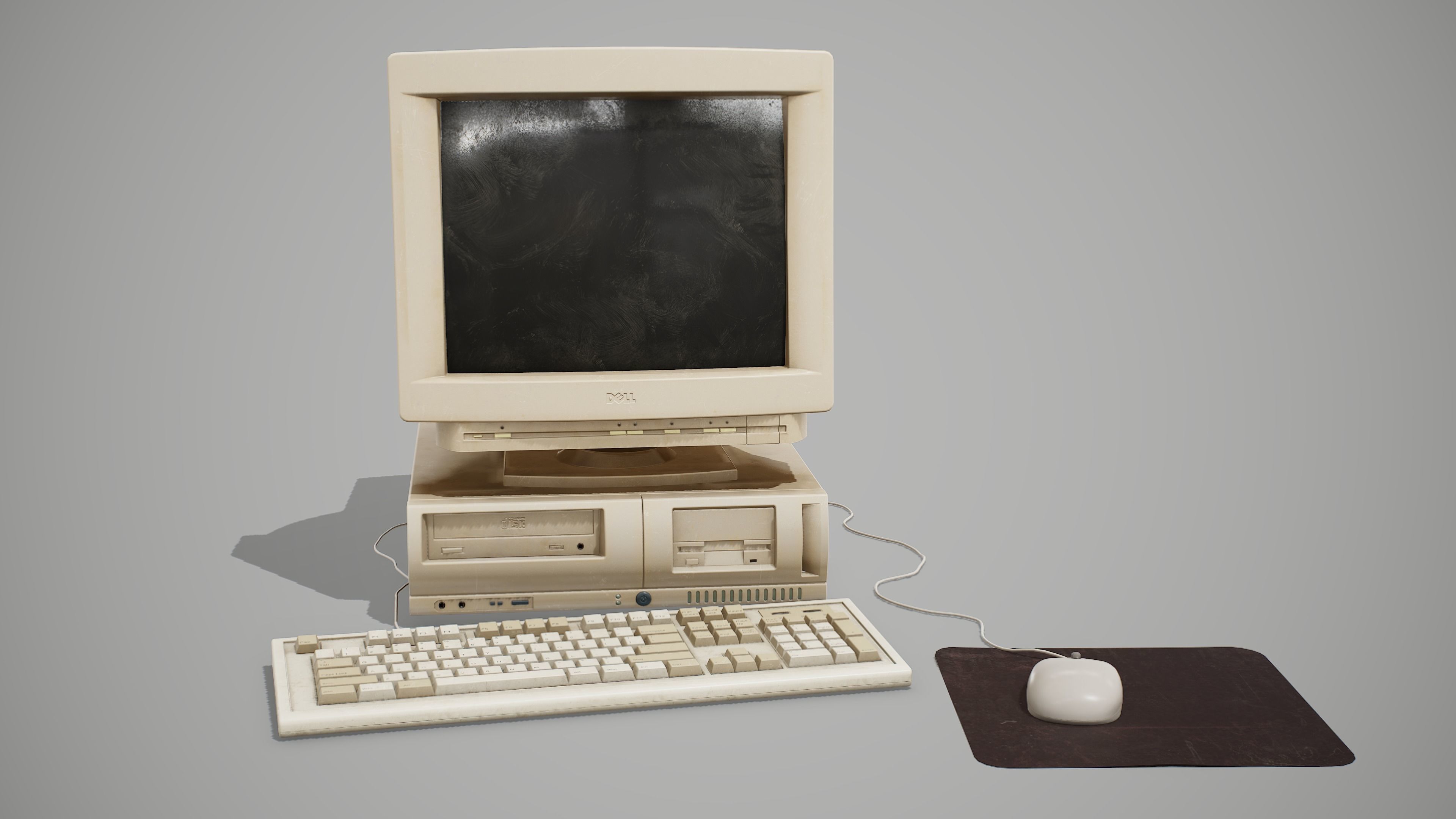 90s Pc Desktop style 01 Low-poly 3D model_2
