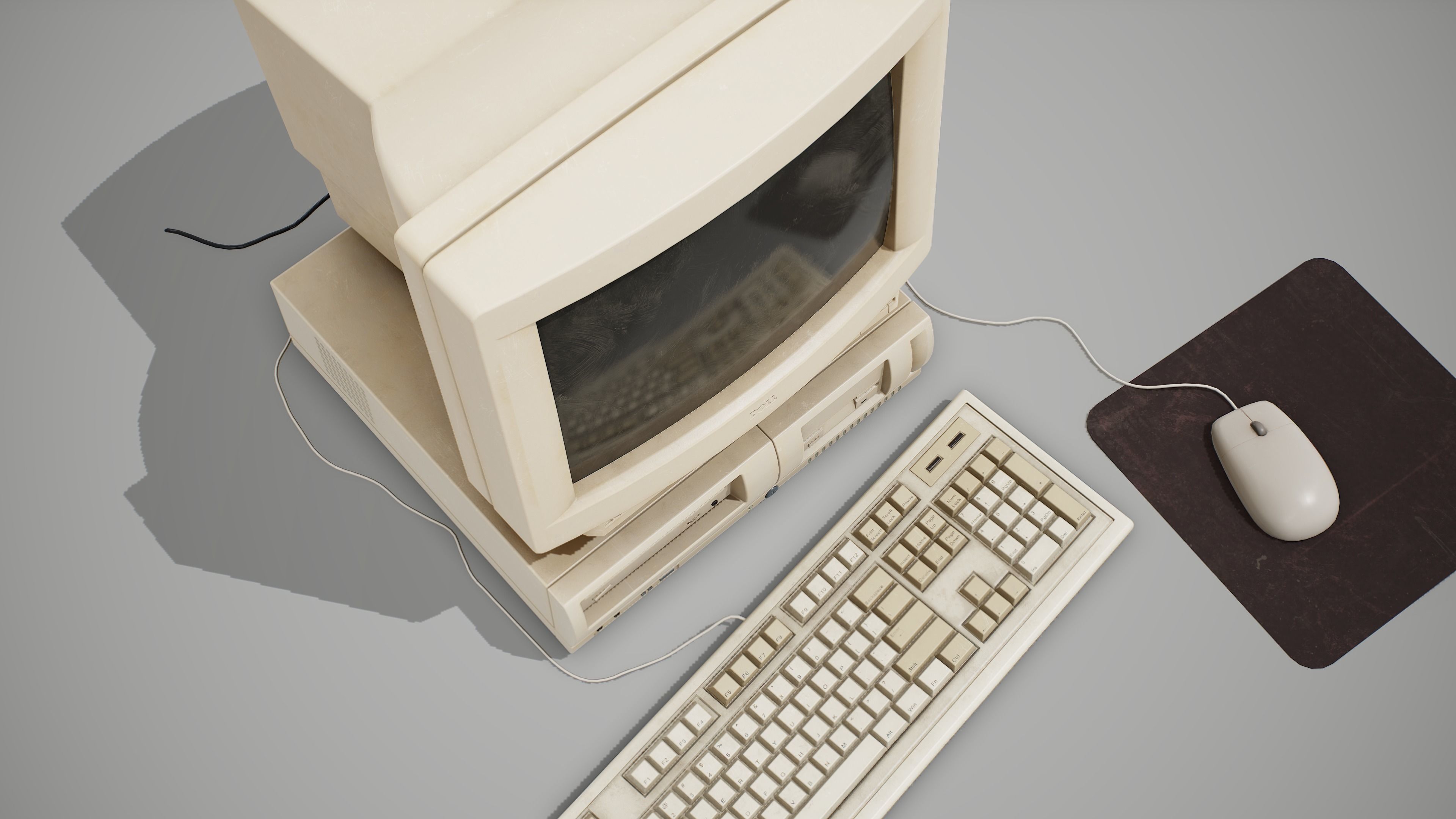 90s Pc Desktop style 01 Low-poly 3D model_10