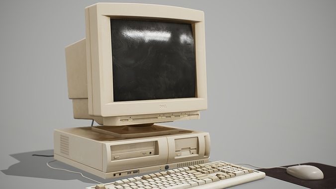 90s Pc Desktop style 01 Low-poly 3D model